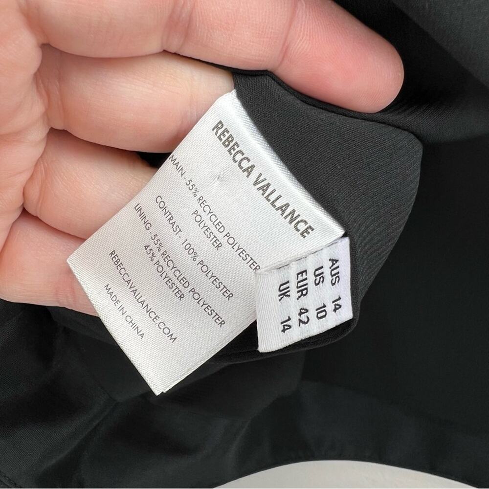 Rebecca Vallance Homecoming Black Bow Embellished Mini Skirt Size 10 US / 14 AUS - Picture 7 of 7